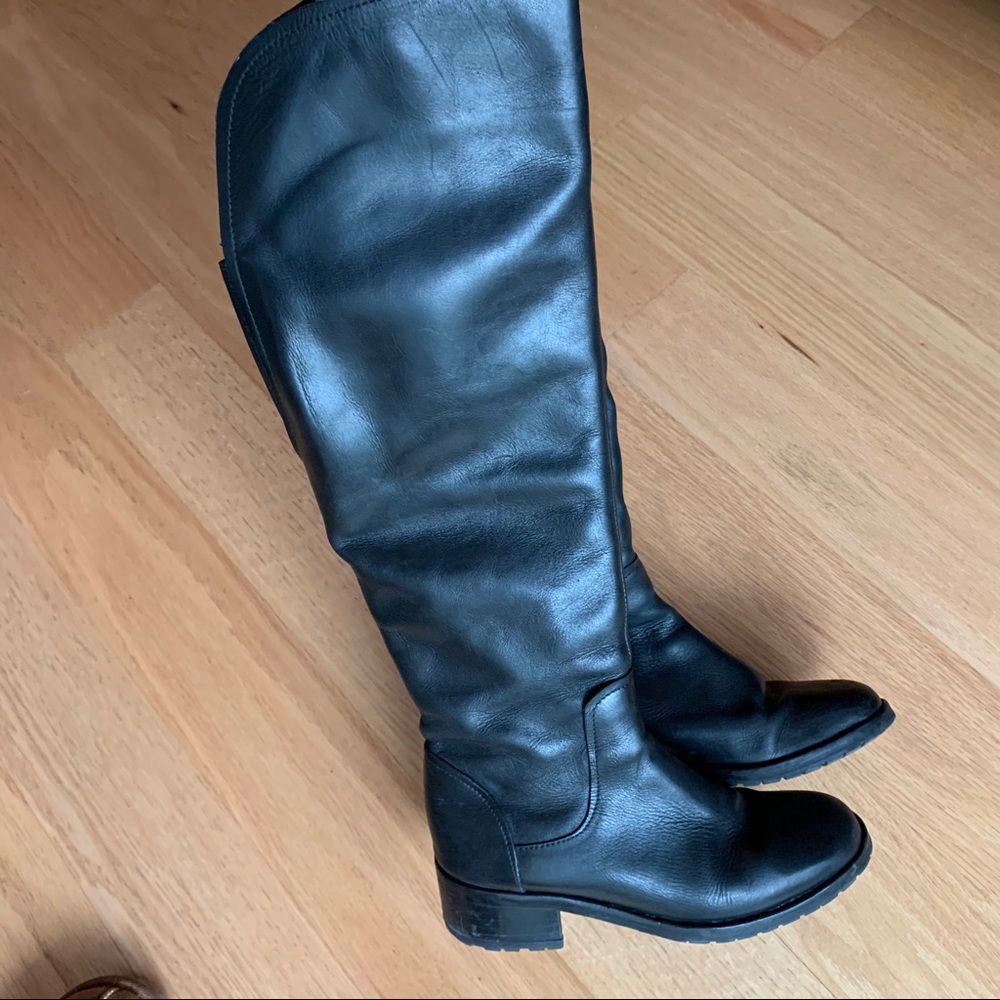 Over the knee Italian leather boots (stamped size 36, fit as US 7)
